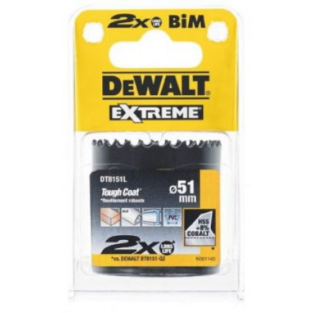 Коронка биметаллическая COBALT 51х46мм DT8151L-QZ DeWalt