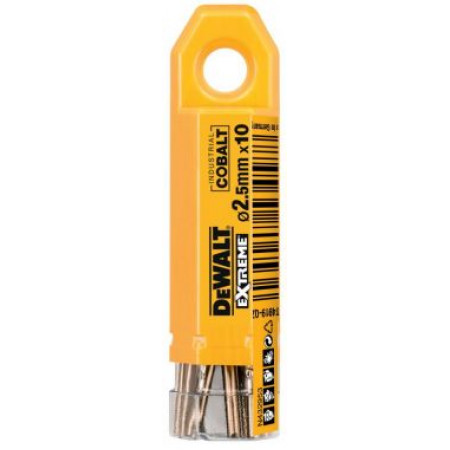 Сверло по металлу COBALT 8% 2.5х57х30мм 10шт DT4919-QZ DeWalt