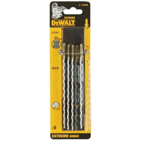 Пилка по мягким материалам EXTREME нож волнистый 152x125x100 мм T313AW 5шт DT2201-QZ DeWalt Пилка по мягким материалам EXTREME нож волнистый 152x125x100 мм T313AW 5шт DT2201-QZ DeWalt