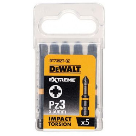 Биты ударные IMPACT, Torsion Pz3, 50 мм, 5 шт. DT7392T-QZ DeWalt
