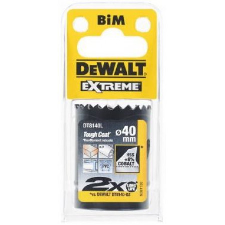 Коронка биметаллическая COBALT 40х37мм DT8140L-QZ DeWalt