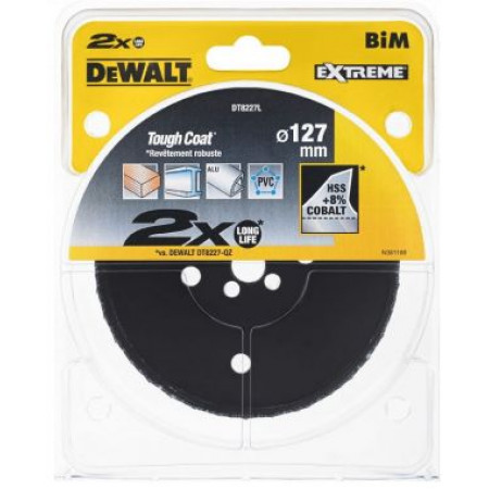 Коронка биметаллическая COBALT 127х46 мм DT8227L-QZ DeWalt