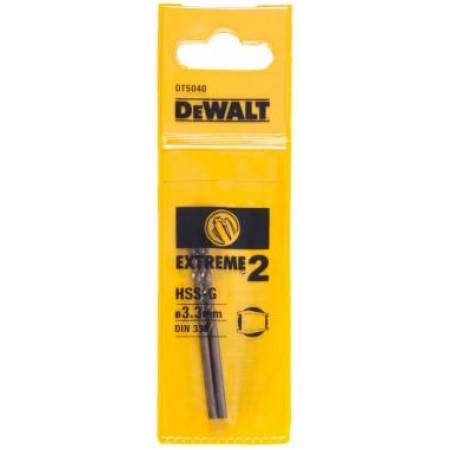 Сверло по металлу EXTREME2 HSS-G 3.3x65x36мм 2шт DT5040-QZ DeWalt