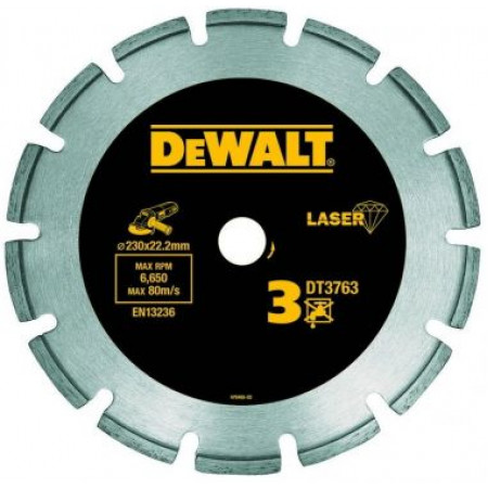 Алмазный круг сегментный по граниту 230х22.2,h=8.5мм DT3763-XJ DeWalt Алмазный круг сегментный по граниту 230х22.2,h=8.5мм DT3763-XJ DeWalt