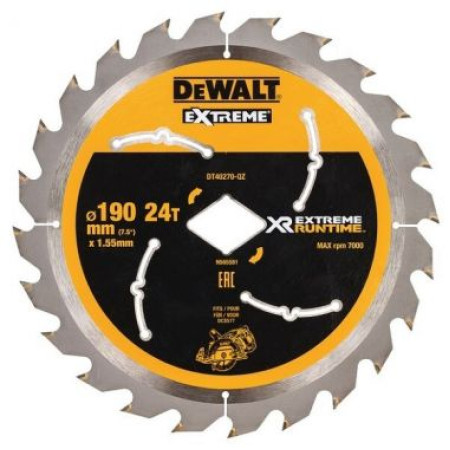 Пильный диск XR EXTREME RUNTIME, 190x30мм, 24T DeWalt DT40270-QZ