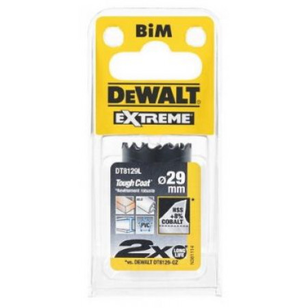 Коронка биметаллическая COBALT 29х37мм DT8129L-QZ DeWalt