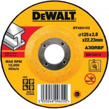 Круг отрезной INDUSTRIAL DT42310Z, по металлу, 125 x 22.2 x 2.8 мм, тип 1 DeWalt DT42310Z-QZ
