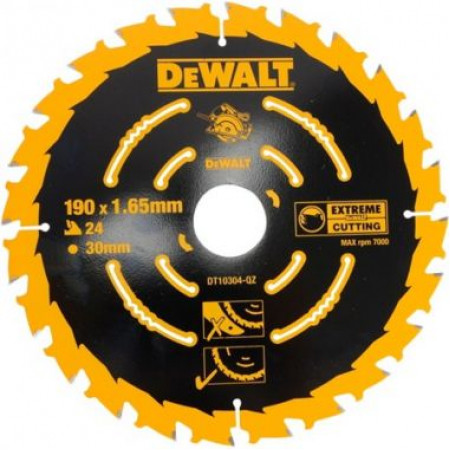 Пильный диск EXTREME по дереву 190/30 1.65 24 WZ +18° DT10304-QZ DeWalt Пильный диск EXTREME по дереву 190/30 1.65 24 WZ +18° DT10304-QZ DeWalt