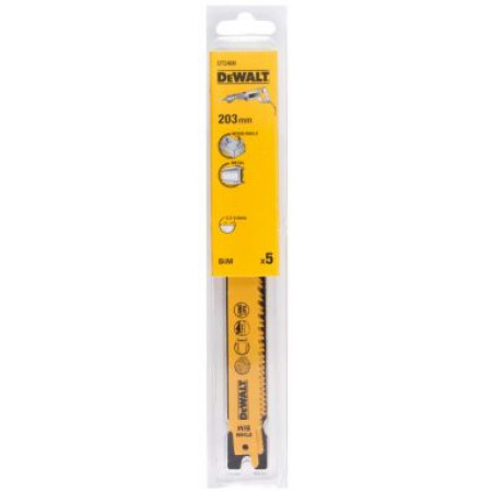 Полотно для сабельных пил BiM универсальное 203х2.4-4.6ммS3456XF 5шт DT2406-QZ DeWalt